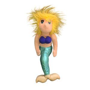 Sugar Loaf Plush Stuffed Animal Doll Toy Mermaid 14 in Tall Blonde Hair